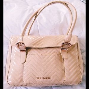 Ted Baker Patent Leather Nude Tote